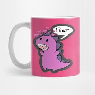 Love Rawr Dinosaur Mug